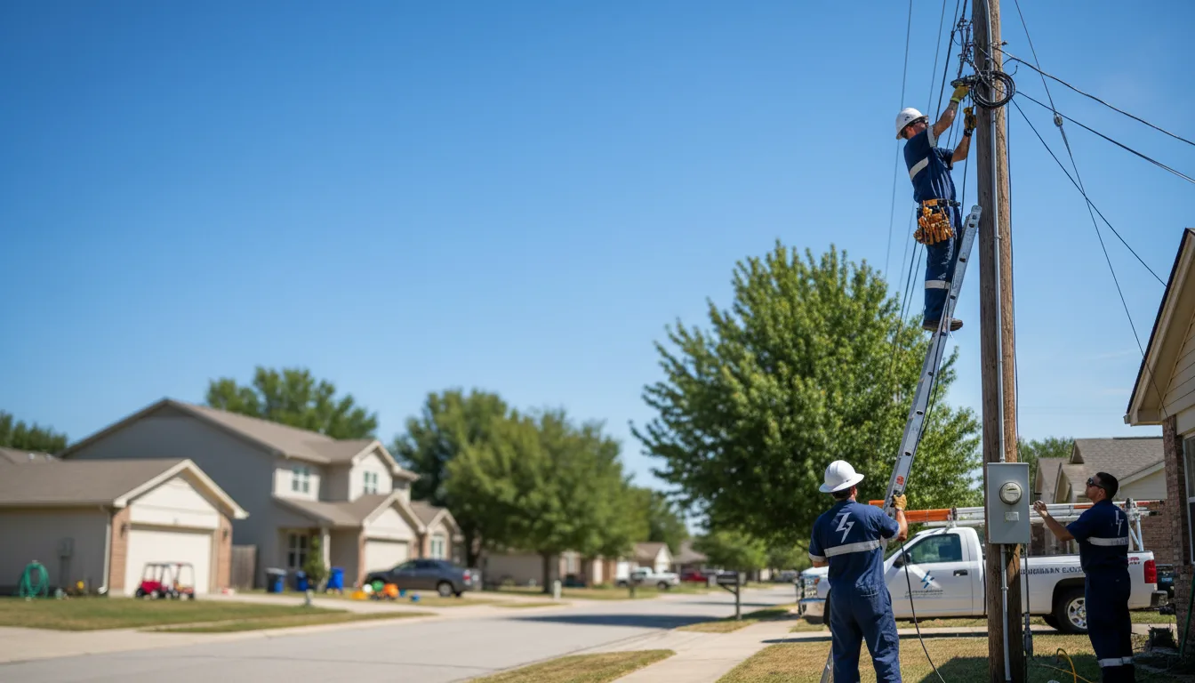 Residential electrician providing installation services in Langley, OK